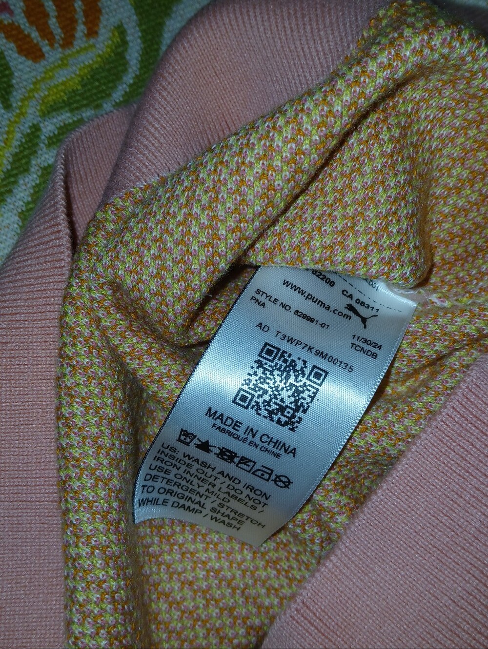 Puma X Dani Dazey Retro Floral Golf Sweater, Pink - Picture 10 of 14
